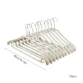 thumbnail image 3 of Non-Slip Hangers under $5! CQCYD Plastic Hangers 10 Pack Non Slip, Thin Velvet Clothes Hangers Space Saving, Heavy Duty Garment Hangers for Closet, No Slip Shoulder Hangers for Shirts Pants Dresses, 3 of 6