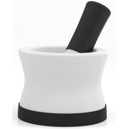 Cooler Kitchen Ez-Grip Ceramic and Silicone Mortar and Pestle