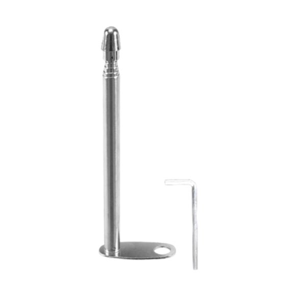 Soporte portátil para bandera de motocicleta, mástil para bandera de exterior, soporte de liberación rápida Plata