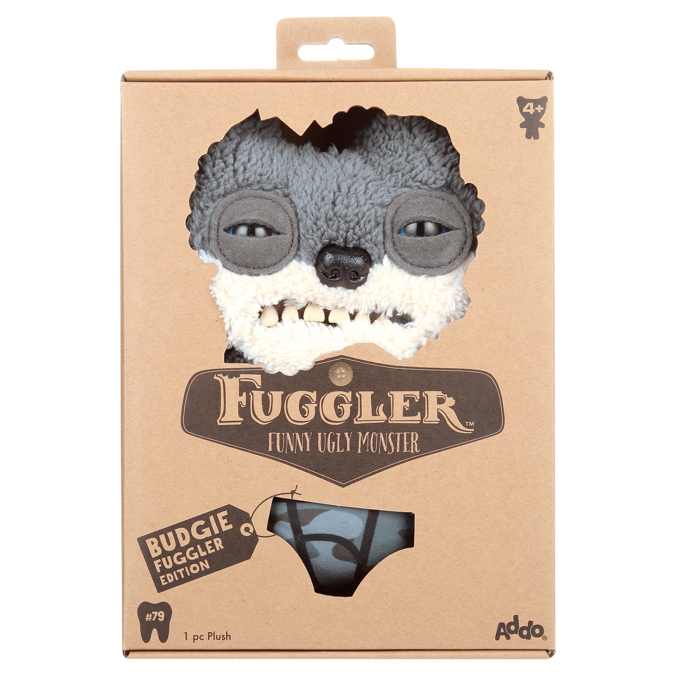 Budgie Fuggler Sketchy Squirrel - Grey