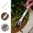 thumbnail image 2 of Outil de Râteau à Racines de Bonsaï en Acier Inoxydable Cultivateur de Sol de Jardinage Polyvalent avec Poignée Ergonomique, 2 of 9