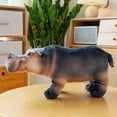 thumbnail image 6 of Realistic Hippo Plush Toy Soft Gray Hippo Stuffed Animal Sensory Comfortable Plush Pillow Toy Gift, 6 of 9