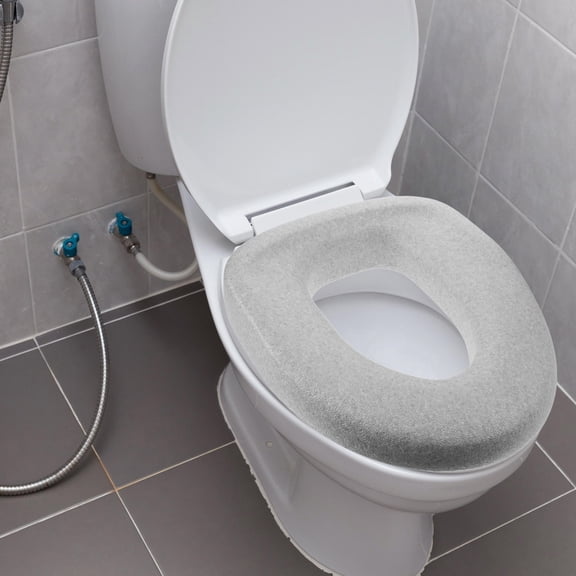 BESTYASH Washable Padded Toilet Seat Cushion with Portable Riser for Seniors, Comfortable and Easy to Clean