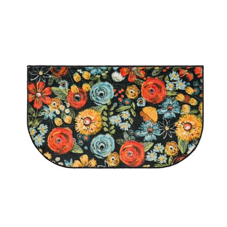 Mohawk Home Precision Chalkboard Flowers Area Rug  1  6  x 2  6