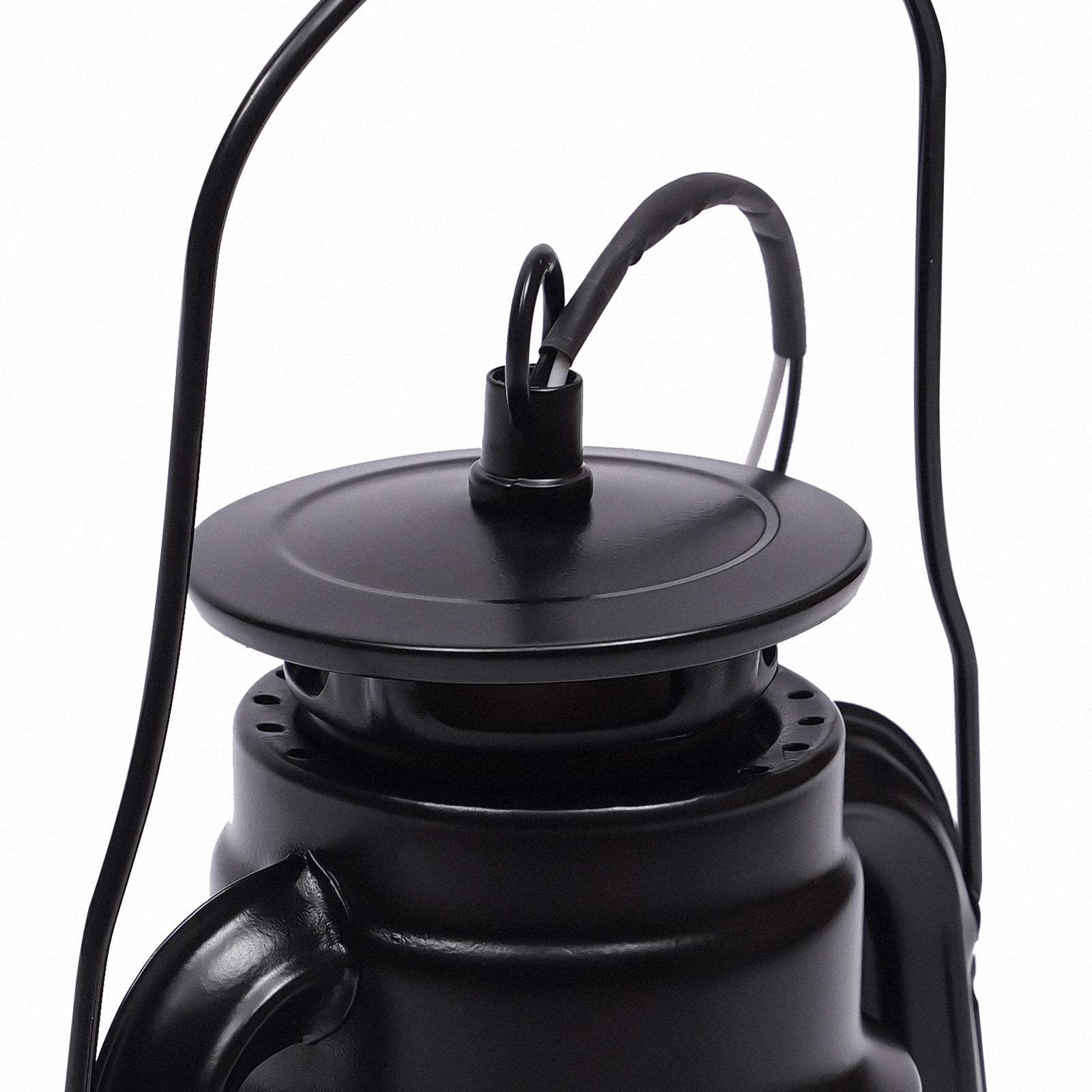 Dwellnix Black Kerosene Lamp, Farmhouse Exterior Light With Plastic Shade, Dimmable E27 Bulb Compatible For Gate & Yard Lighting