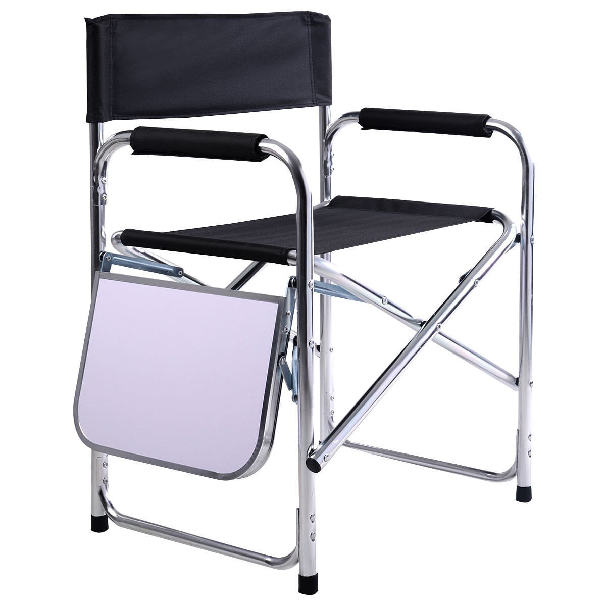 Aluminum Folding Directors Chair with Side Table Camping Travelling 
