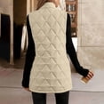 thumbnail image 7 of Women's Warm Mid-Length Puffer Vests,Full Zip Sleeveless Hooded Casual Layering Winter Outerwear Jacket with Side Pocket, 7 of 7