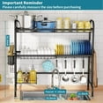 thumbnail image 3 of Over The Sink Dish Drying Rack, 3-Tier Stainless Steel Large Over The Sink Dish Rack with Utensil Holder Dish Drainers for Kitchen Counter, 3 of 7