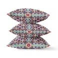 thumbnail image 3 of Clover Leaf Floral Suede Zippered Pillow with Insert Muted Green Orange 18"x18", 3 of 3