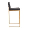 thumbnail image 4 of Lumisource Fuji Contemporary High Back Barstool in Gold Steel and Black Faux Leather - Set of 2, 4 of 7