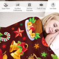 thumbnail image 3 of Christmas Gingerbread Wreath Throw Blanket Soft Warm Merry Xmas Lightweight Flannel Plush Fuzzy Blankets Gift for Women Kids Boys Teens 50X60 in, 3 of 6