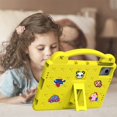 thumbnail image 5 of SaniMore for Lenovo Tab M10 5G 2024 EVA Kids Case, Skin-Proof Texture Pencil Holder Hand Strap Foldable Kickstand Shockproof Protective Case for Boys Girls, Yellow, 5 of 8