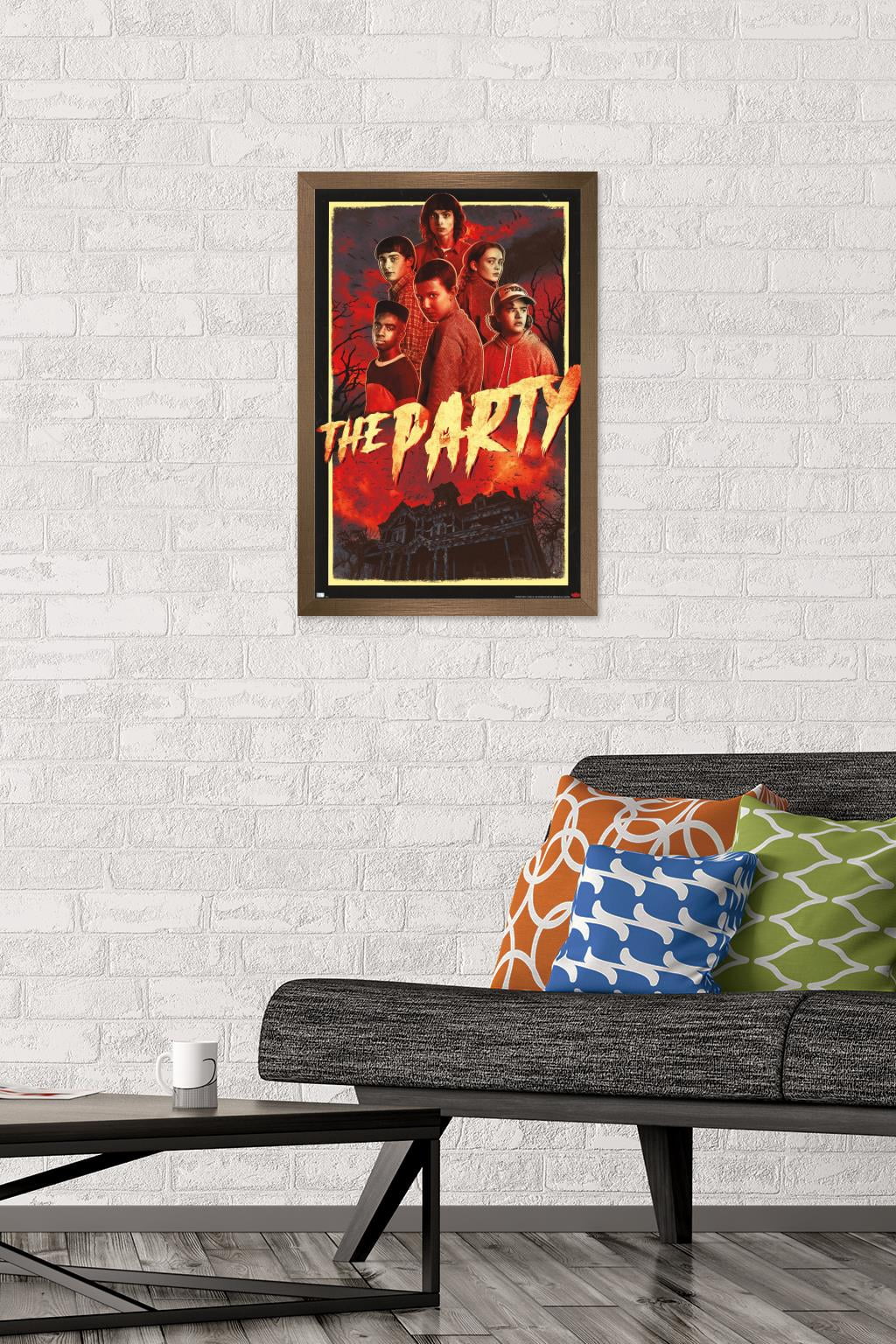 Netflix Stranger Things: Season 4 - The Party Wall Poster, 14.725" x 22.375" Framed