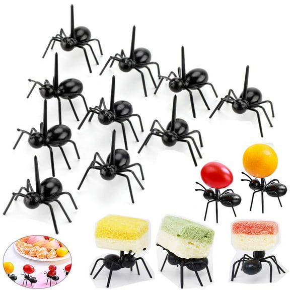 24 PCS Ant Toothpicks Fruit Dessert Fork  – OOTSR Reusable Ant Food Pick Animal Appetizer Forks for Snack Cake Dessert with Storage Box for Kitchen Baby Shower Wedding Birthday Party