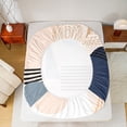 thumbnail image 5 of Homewish Geometric Stripes Circle 4 Pieces Queen Sheet Sets for Female Men Teens,Vintage Aesthetic Ultra Soft Flat Sheet,Abstract Geometric Queen Fitted Sheet,Breathable Home Decor, 5 of 7