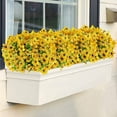 thumbnail image 3 of Sinhoon 18 Bundles Artificial Flowers UV Resistant Fake Plants Outdoor Faux Plastic Flowers Garden Window Box Porch Home Decor (Yellow), 3 of 7
