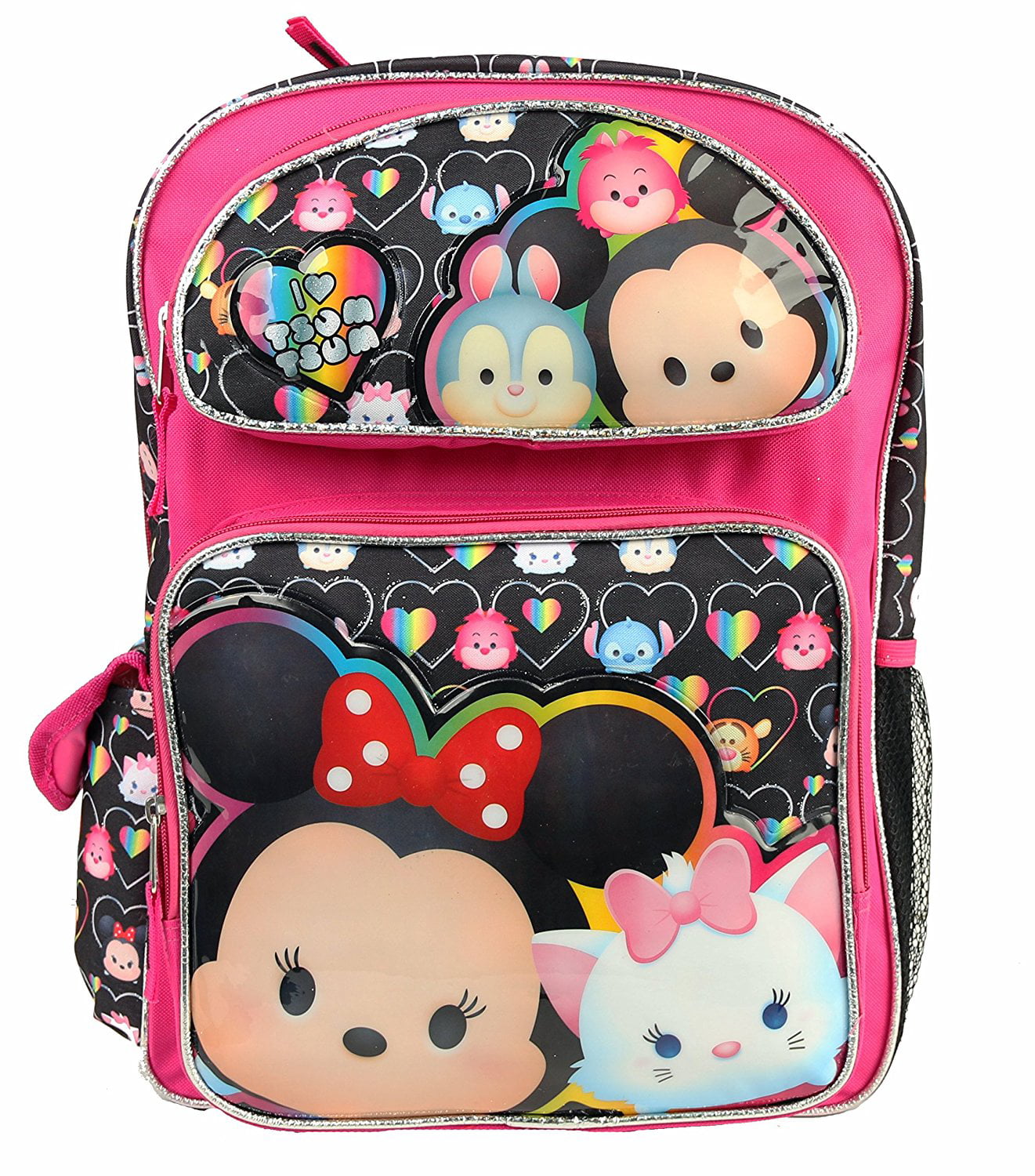 Purple Disney Tsum Tsum All Print School Backpack for Kids 