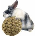 thumbnail image 2 of Hongchun Pet Chewable Toy Durable Natural Grass Ball with Bell for Guinea Pig Teeth Cleaning -, 2 of 5