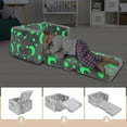 thumbnail image 5 of Toddler Couch, Toddler Chair Folding, Kids Couch 2 in 1 Kids Sofa Glow in The Dark Couch, Gifts Sleeper for Girls Boys - Gray Sky, 5 of 7