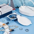 thumbnail image 4 of Turtle Ceramic Jewelry Dish Tray Ocean Style Porcelain Storage Jar with Lid Ring Earring Holder Storage Containers for Jewelry Rings Necklaces Earring White and Blue, 4 of 6