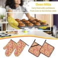 thumbnail image 5 of Cauagu Yellow Flowers Print Oven Mitts and Pot Holders 4 pcs Set,Extra Thicken Long Kitchen Oven Glove Potholders BBQ Gloves-Oven Mitts and Pot Holders(11 Inch), 5 of 6