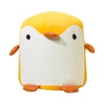 thumbnail image 1 of Reposapiés de pingüino con cojín acolchado suave, taburete portátil para cambiar zapatos con dibujos animados amarillo, 1 of 9