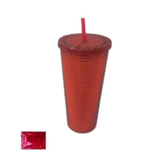 24oz Reusable Tumbler with Straw Pack 1, Durable Plastic Travel Cup for Home, Office, and Car, Includes LaPrima Morceau Bonbon