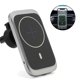 thumbnail image 2 of Cargador de coche inalámbrico magnético compatible con teléfonos de la serie iPhone 12 sin funda y fundas magnéticas, soporte inalámbrico rápido para coche con abrazadera de ventilación segura, 2 of 8