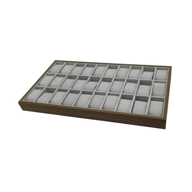 Caja de Almacenamiento para Exhibir 30 Relojes, Estuche Organizador de Colección de Joyas, Organizador de Cajón de Reloj para Hombres, Brazalete, Alma