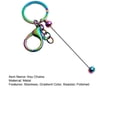 thumbnail image 6 of Twinkseal Diy Keychain 6 Pcs Gradient Color Key Chains with Lobster Clip Stainless Steel Key Storage Diy Crafts Jewelry Making Gift Set with Beaded Metal Rod, 6 of 8