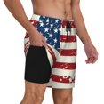 thumbnail image 2 of Fotbe Vintage American Flag Traje de Baño para Hombre – Shorts de Natación de Secado Rápido con Forro y Bolsillos-X-Large, 2 of 6