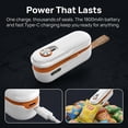 thumbnail image 4 of Unbranded Mini Bag Sealer with Cutter, Rechargeable USB-C, 3 Temp, White, 4 of 6