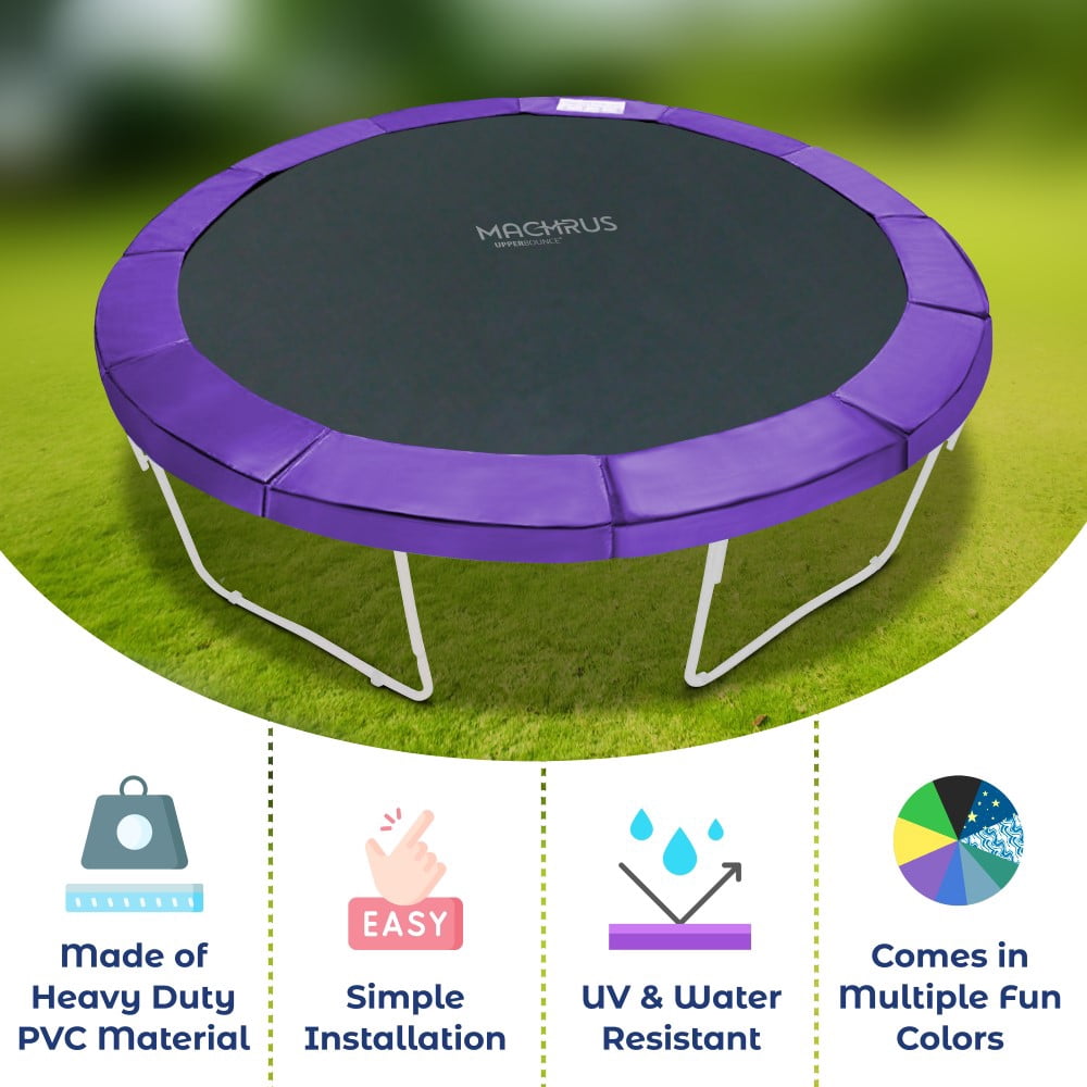 Machrus Upper Bounce Trampoline Super Spring Cover - Safety Pad, Fits 11 FT Round Trampoline Frame - Purple