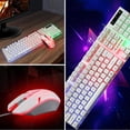 thumbnail image 2 of 800/1200/1600 DPI LED RGB Mechanical Gaming Keyboard 104 Keys for Windows PC White Keyboard mouse, 2 of 9