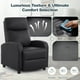thumbnail image 5 of Korser Sillón Reclinable Push Back con Masaje y Calefacción, Silla Individual para Adultos con Reposapiés de Cuero Sintético para Sala de Estar, Negro, 5 of 6