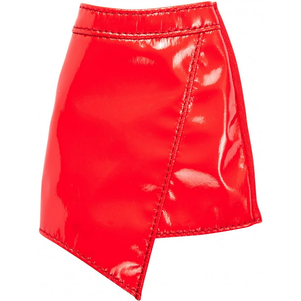 Barbie Doll Bottoms Fashion Pack, Red Faux Leather Skirt - Walmart.com