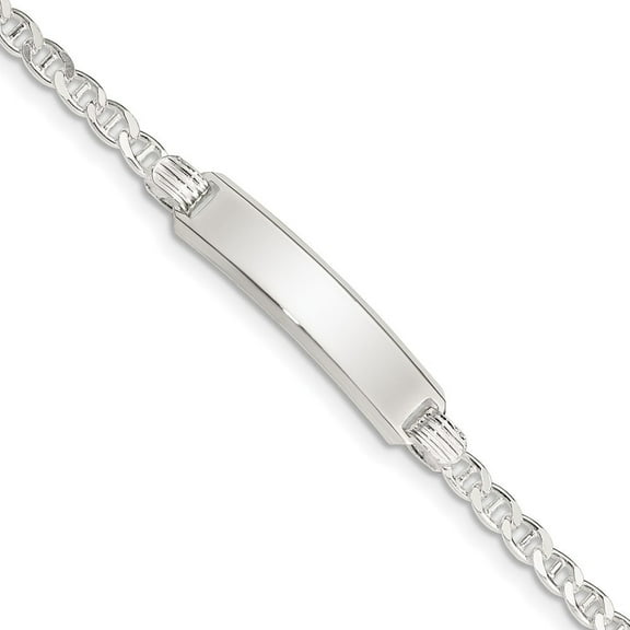 Auriga Fine Jewelry 925 Sterling Silver Id Bracelet 6inch for Women