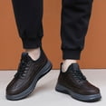 thumbnail image 2 of Winter Boots for Men Lace up Thickened Plush Warm Oxford Shoes Non-Slip Business Casual Work Booties, 2 of 6
