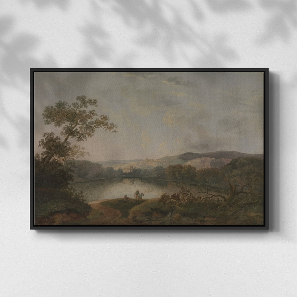 Vintage Landscape-XXVII By Wexford Home Framed in Black Wood Gallery Wrapped Canvas 17 in. x 25 in.
