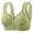 A6_Green, variant on VISALY Women's Front Closure Wireless Bras Floral Print Bras Full Coverage Bras Full Coverage Wireless Bras Minimizer Wireless Bras Front Snap Bras Comfy Everyday Comfort Bras Blackish Green 38