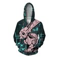 thumbnail image 2 of Sudadera con capucha informal de otoño para hombre, sudadera con cremallera, sudadera con capucha con estampado de gato a la moda, sudaderas de conejo para hombre, ropa, 2 of 4