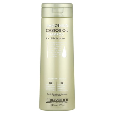 Giovanni Smoothing Castor Oil Shampoo  For All Hair Types  13.5 fl oz (399 ml)