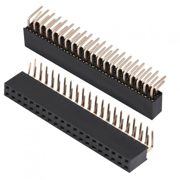 Encabezado hembra, 3 piezas 2 x 20 Conector de clavija Conectores de clavija hembra Rendimiento sólido