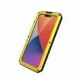 thumbnail image 4 of Dteck Metal Case for iPhone 14, Shockproof Military-Grade Protection Built-in 9H Screen Protector Protective Shockproof Rugged Heavy Duty Case for iPhone 14,Yellow, 4 of 6