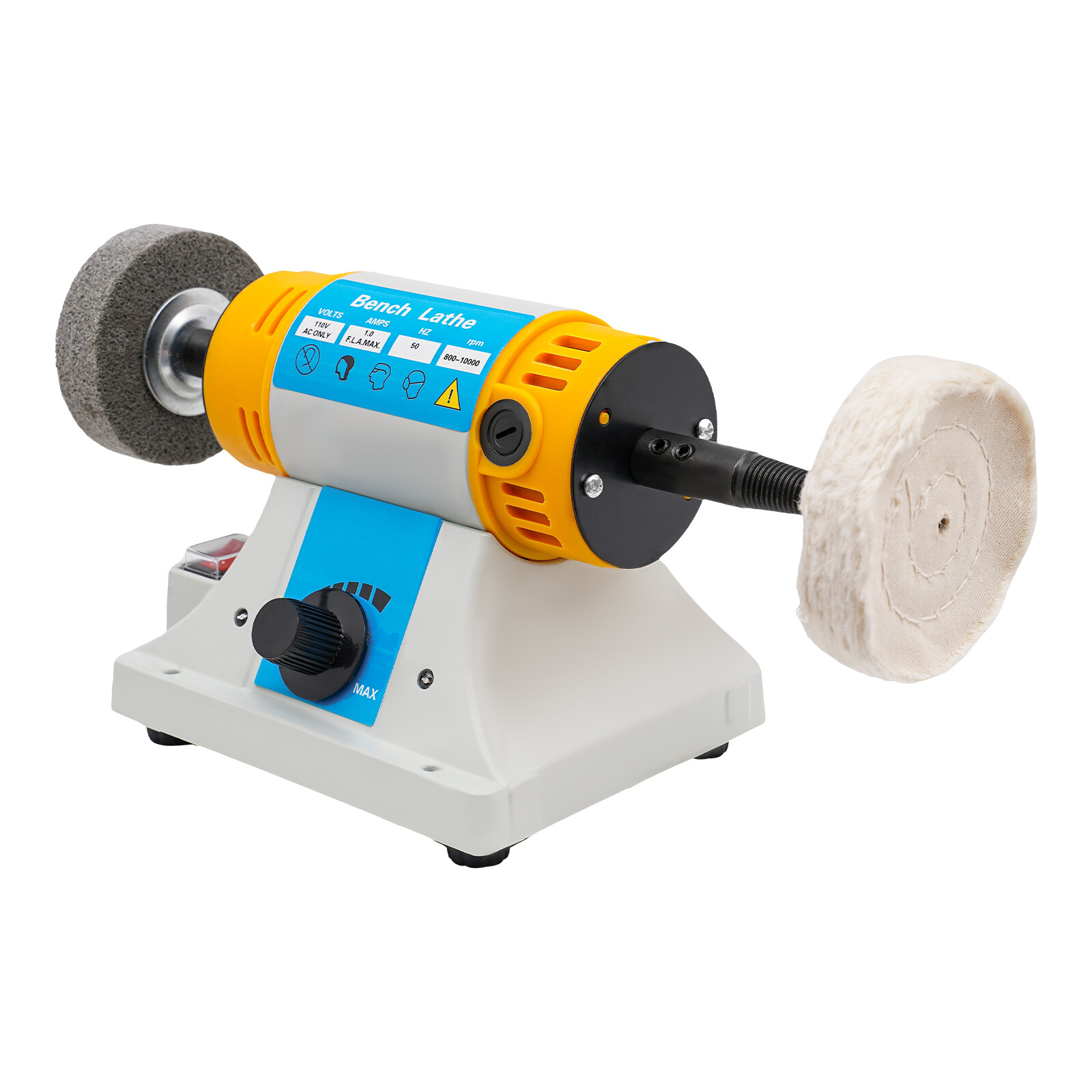 7.87*5.9inch Modern Yellow Jewelry Bench Polisher Bench Lathe Polishing Buffer Grinder Buffing Machine