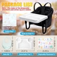 thumbnail image 3 of WonderStone Hook On Chair, Portable High Chair with Tray, Storage Bag & Free Accessories, Clip-On Table Chair for Baby and Toddler, Ideal for Home and Travel, Black, 3 of 10