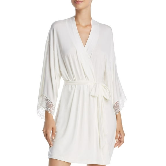 Eberjey Sara Mademoiselle Kimono Robe White Size Small