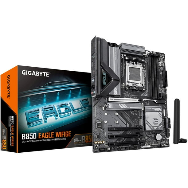Tarjeta Madre GIGABYTE B850 EAGLE WIFI6E AM5 4x DDR5 3x M.2 PCIe 5.0 USB-C WIFI 6E BT 5.3 ATX