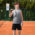 thumbnail image 2 of GiLiling Kids Summer Tank Top Boys Casual Crewneck Sleeveless Shirt Soft Loose Athletic Tee (Grey, 6-7 Years), 2 of 7