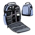 thumbnail image 1 of USA GEAR Portable Camera Backpack for DSLR (Blue) with Customizable Accessory Dividers, Weather Resistant Bottom and Comfortable Back Support - Compatible with Canon, Nikon and More, 1 of 5